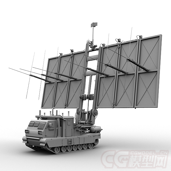 军事雷达装甲车模型_chenxu44716260作品_武器冷兵器_cg模型网