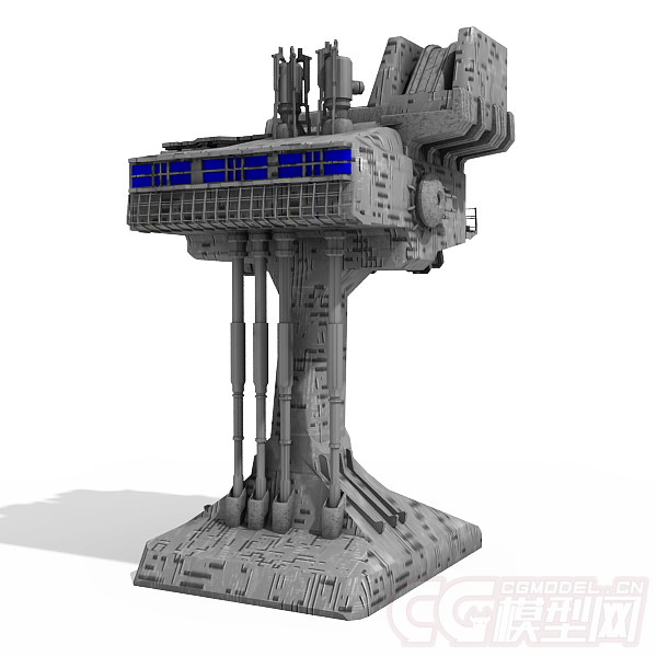 科幻城市防卫炮塔炮台防空炮台