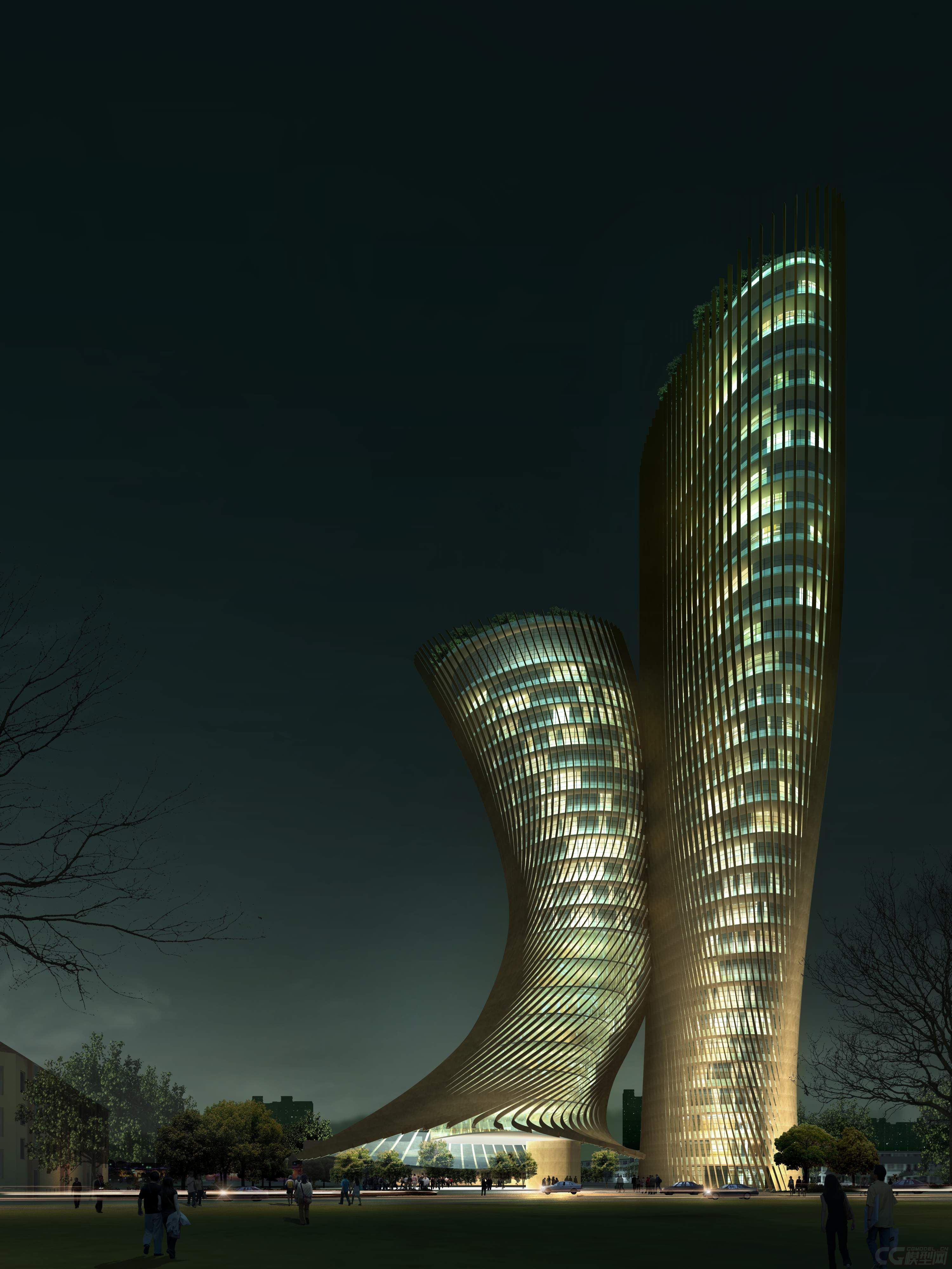 城建规划高楼大厦,地标建筑,异形建筑,科幻城市,商业中心