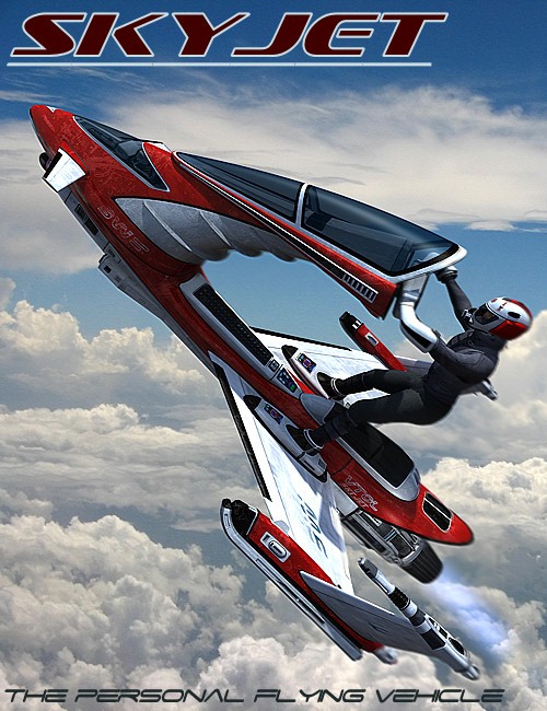 科幻系列未来飞行器交通工具天空摩托