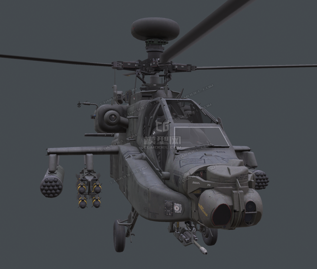 精品飞机—武装直升机阿帕奇apache飞机模型