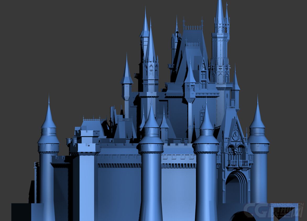 3d打印模型,迪士尼城堡,古堡建筑,含stl源文件,可用于3d打印