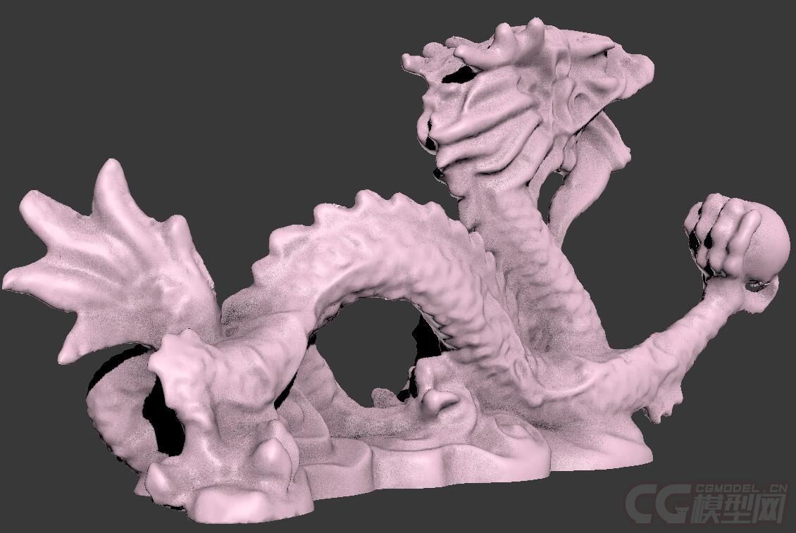 精细的3d打印模型,龙,飞龙戏珠,内含stl源文件,可用于3d打印