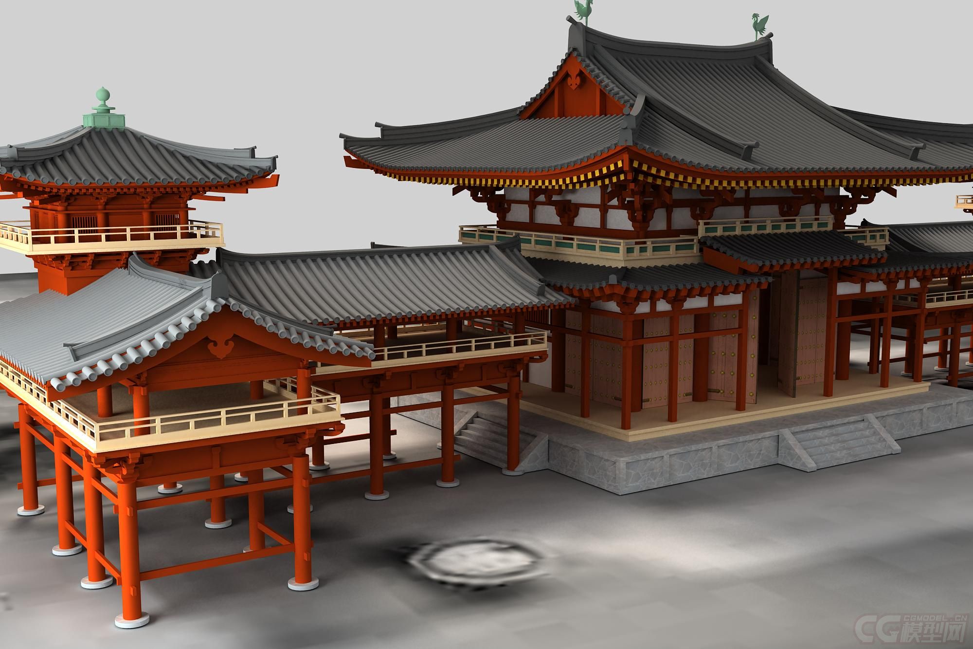 清代建筑,古代建筑,大殿,宫_00wang1122作品_场景自然场景_cg模型网