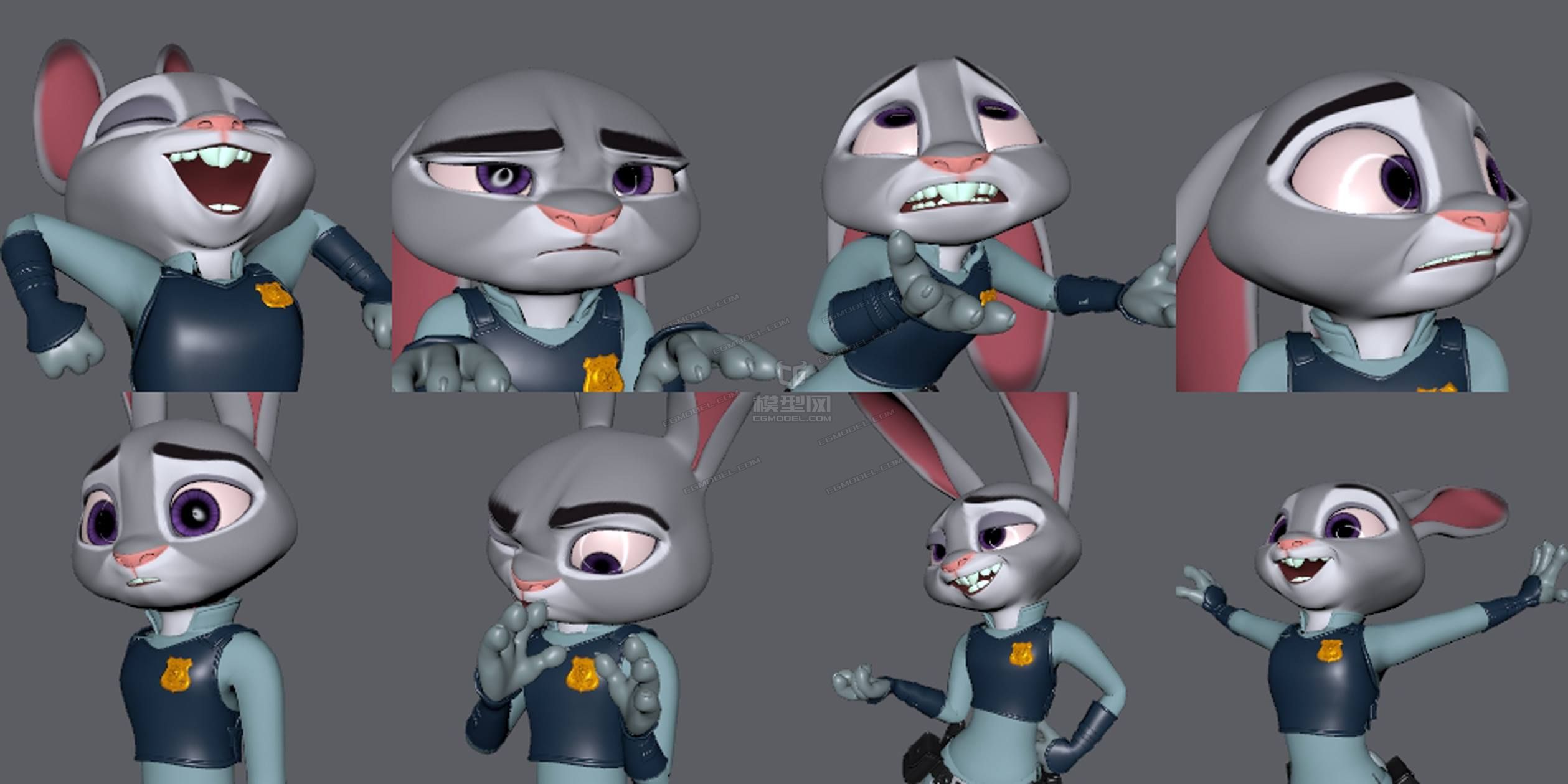 Judy bunny模型-哺乳模型库-模型下载-cg模型网