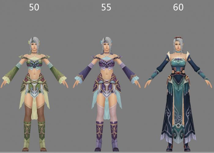 一组中国风女布甲法师套装