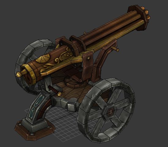 格林 加农炮_monkey1234作品_武器冷兵器_cg模型网