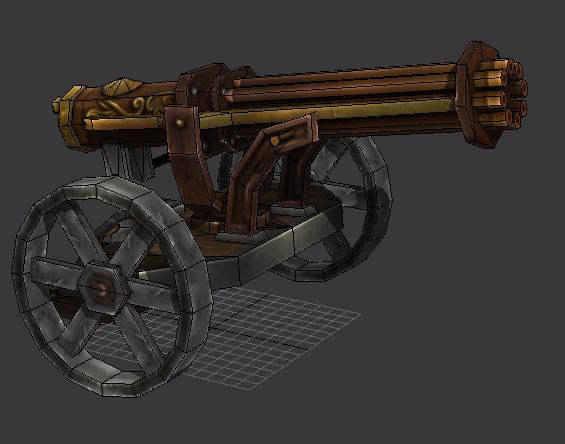 格林 加农炮_monkey1234作品_武器冷兵器_cg模型网
