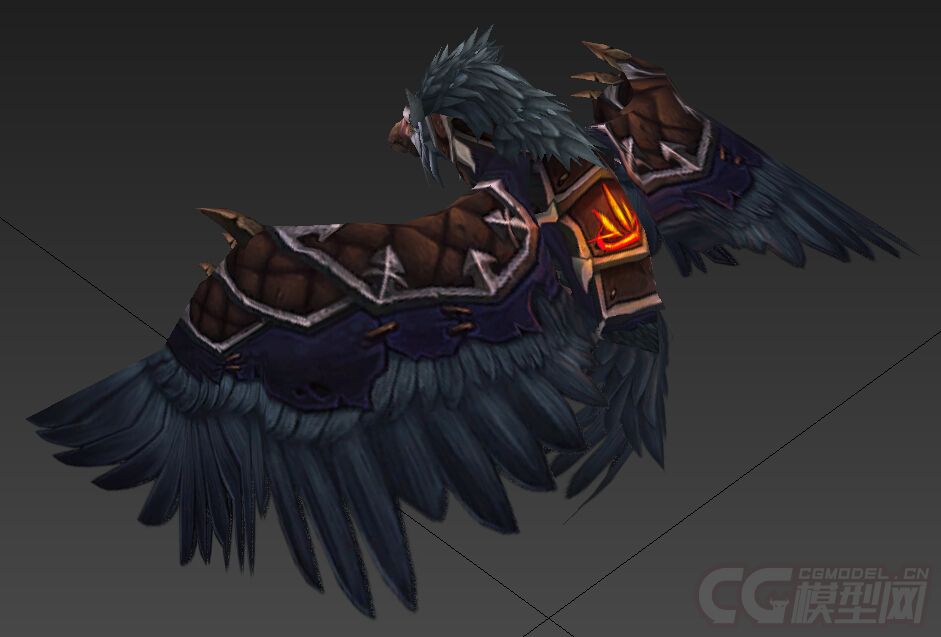 手绘 q版 l老鹰坐骑模型 内含obj 格式