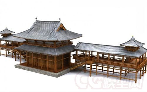 中国风古代建筑 古建模型-自然场景模型库-模型下载-cg模型网