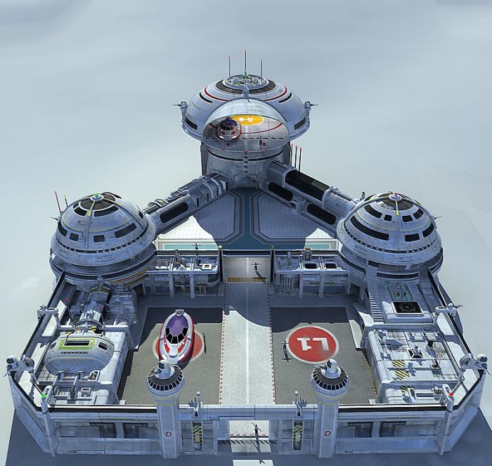 科幻系列——军事基地 指挥中心 停机场 停车场 战斗指挥中心 军事库