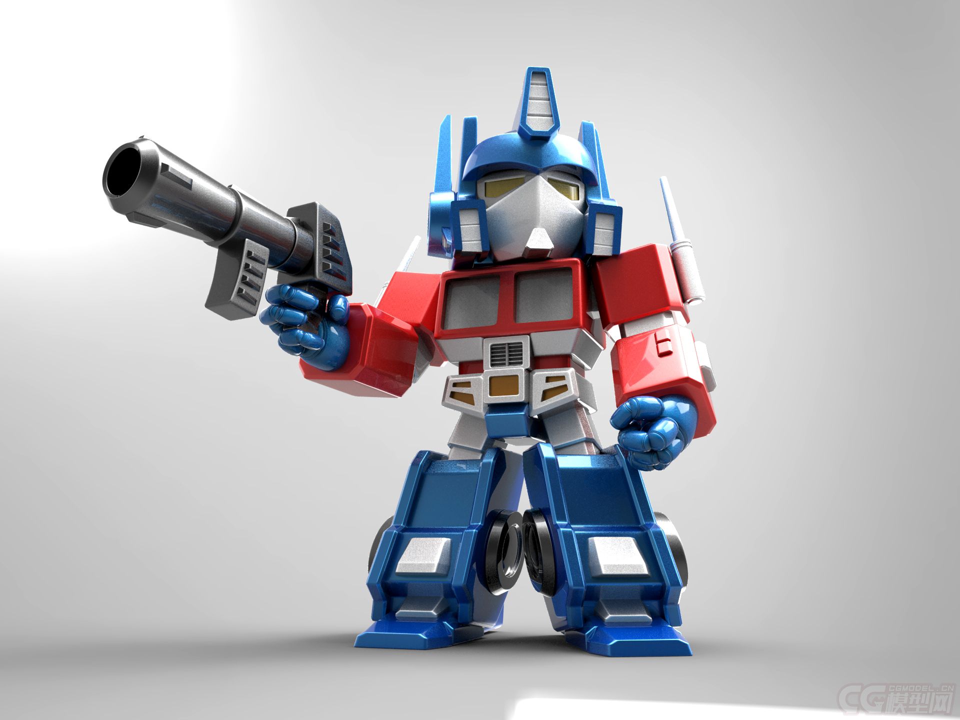 超精细变形金刚-q版擎天柱-可打印哟