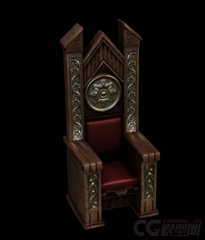 一个木质王座