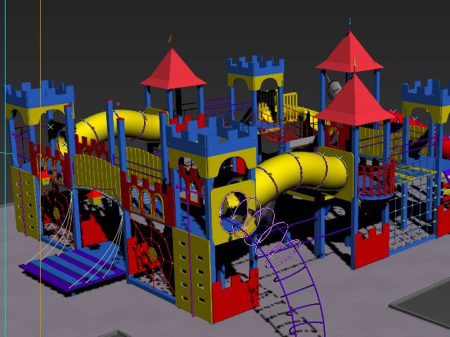 大型游乐场, 游乐设施, 儿童乐园, 儿_影视模型专卖店作品_场景自然