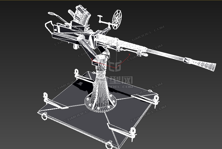 機關槍高射機槍歪把子高精度模型