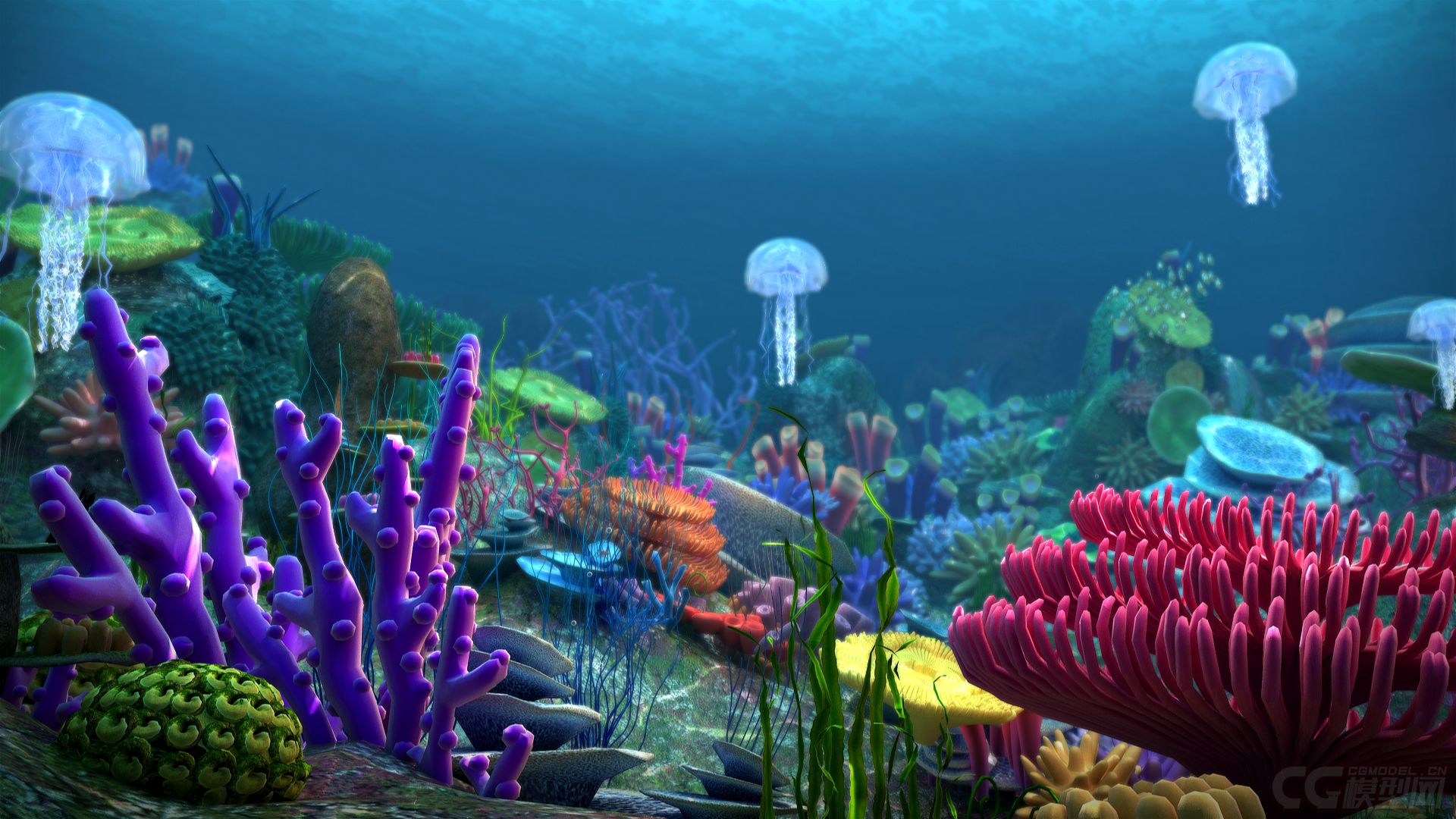 海底-唯美佳作 海底世界_疯狂的马克思作品_场景自然场景_cg模型网