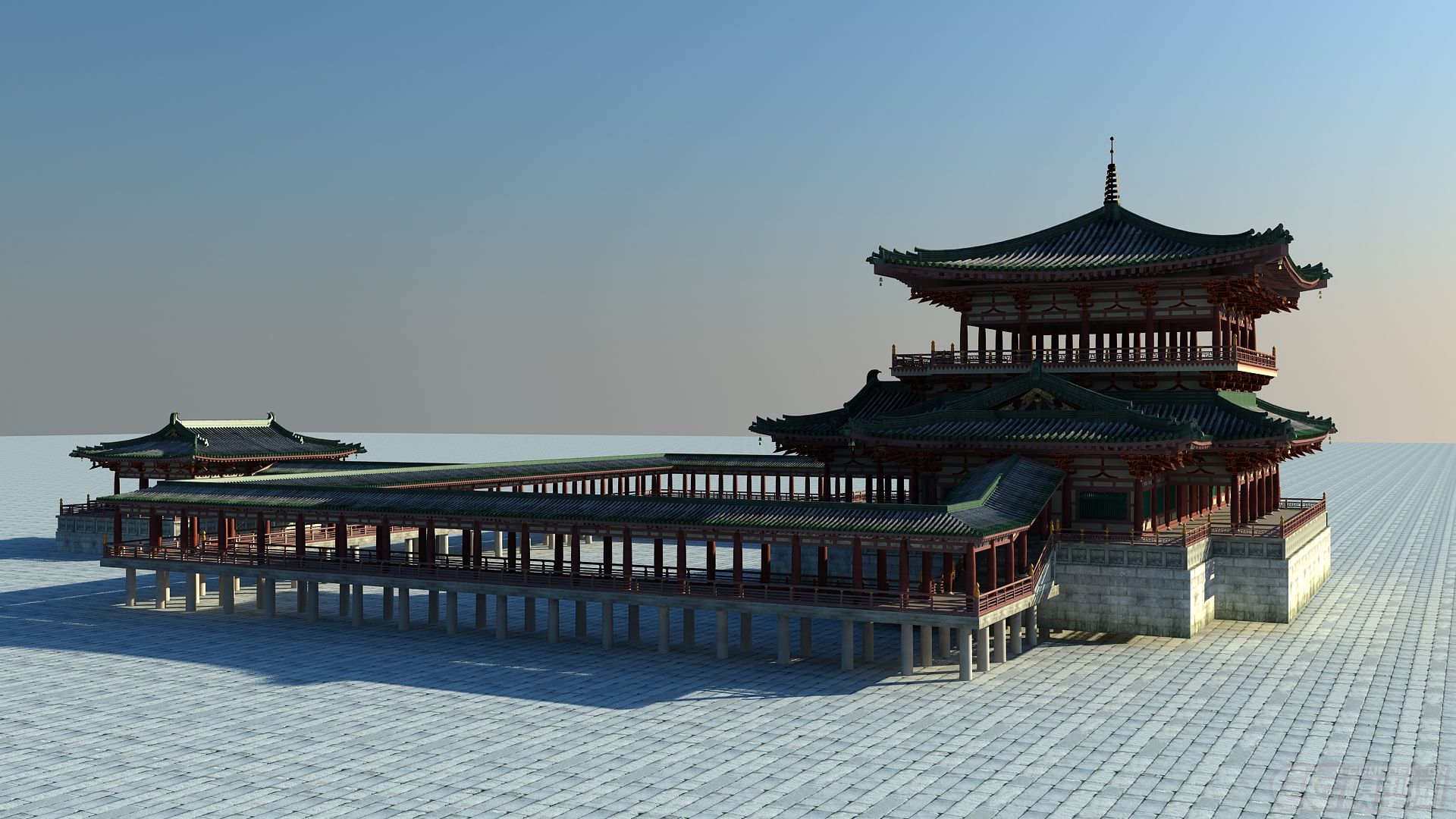 古代 大明宫模型-自然场景模型库-模型下载-cg模型网