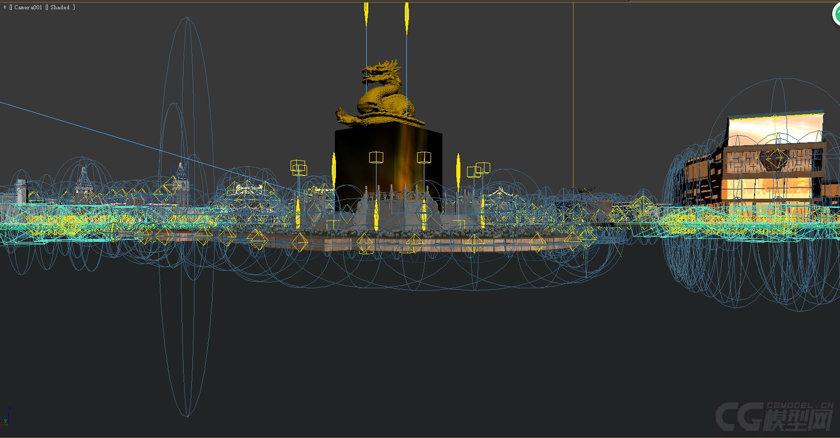 精美 夜景模型-现代场景模型库-3ds Max(.max)模型下载-cg模型网