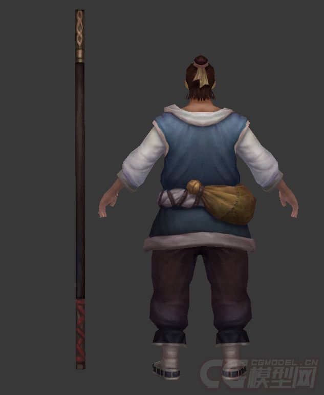 古代人物地痞拿着棍子的练武之人打手男人悍匪土匪劫匪