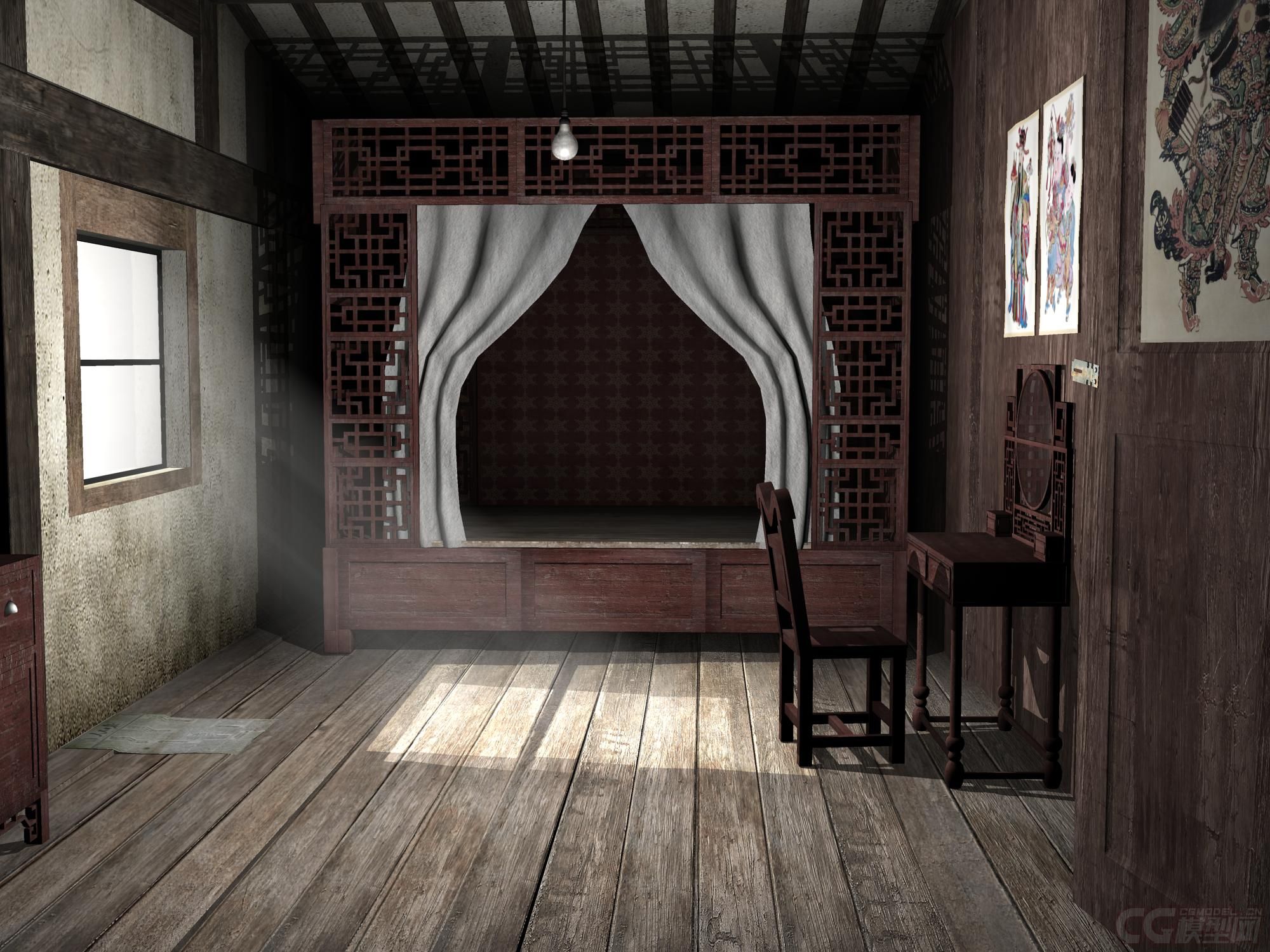 古代农村卧室图片模型,一般农村卧室装修图片_大山谷图库