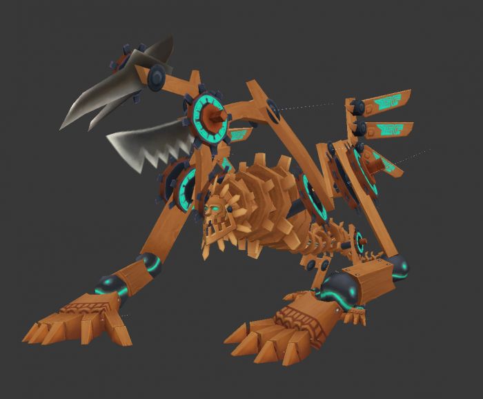 一个机械怪物(带绑定有动画)