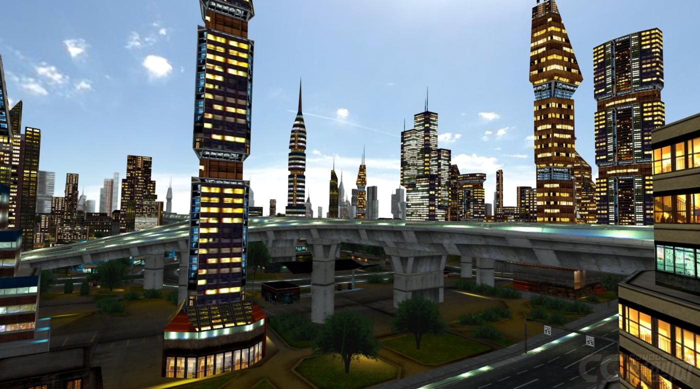 特大城市建筑(夜晚)有动画预览