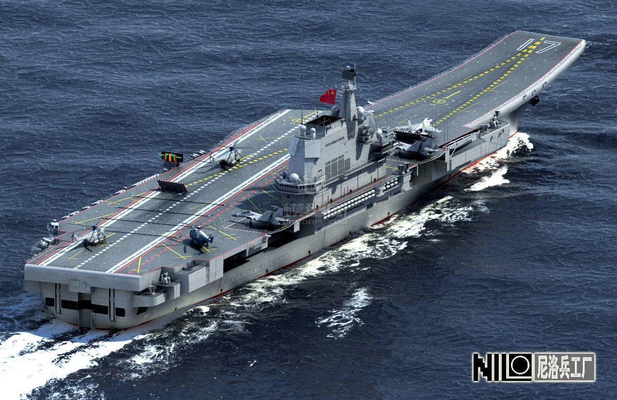 002山東艦航母cv17及艦載機模型貼圖