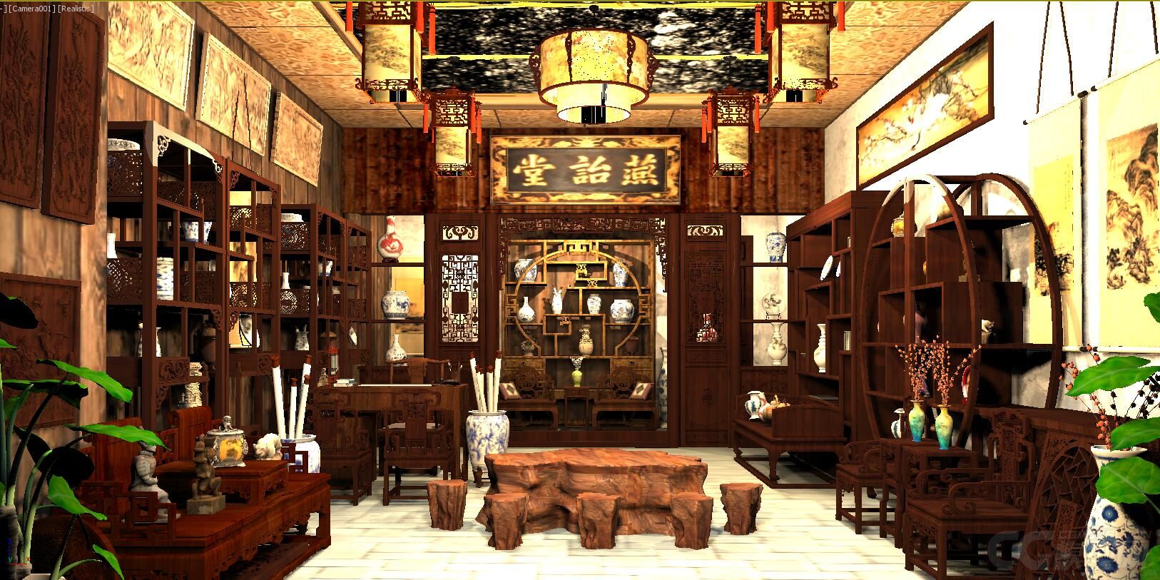 古玩店模型-现代场景模型库-模型下载-cg模型网