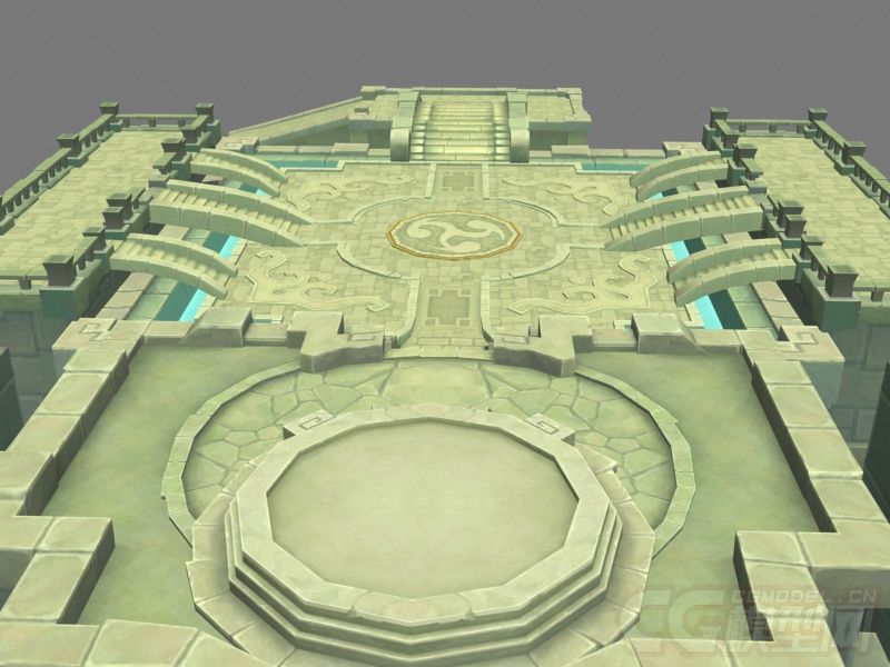 古代广场祭坛场景平台祭台祭祀台