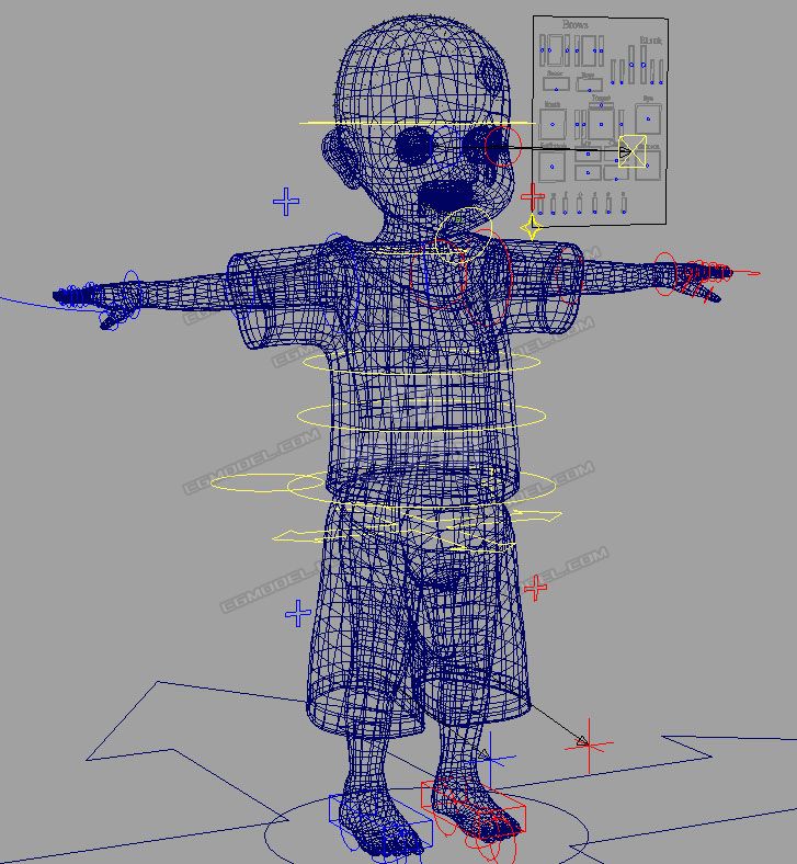 贴狗皮膏药的光头小孩有精细的绑定_梦幻虚_无作品_人物孩子-女_cg