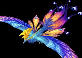 七彩凤凰青鸾神鸟五彩凤凰仙鸟神鸟冰凤凰