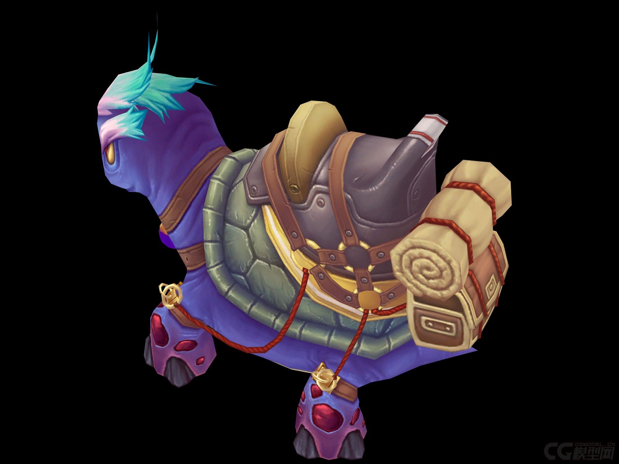 可爱的卡通乌龟坐骑龙龟