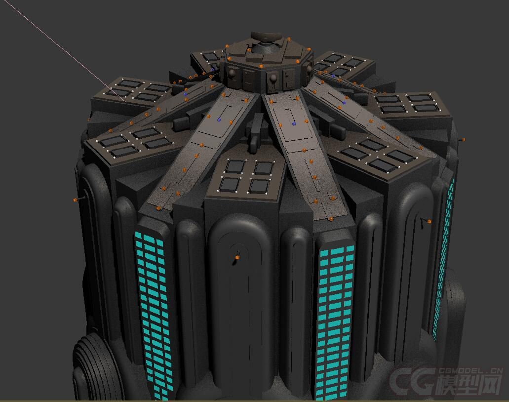 科幻建筑,楼顶卫星发射台