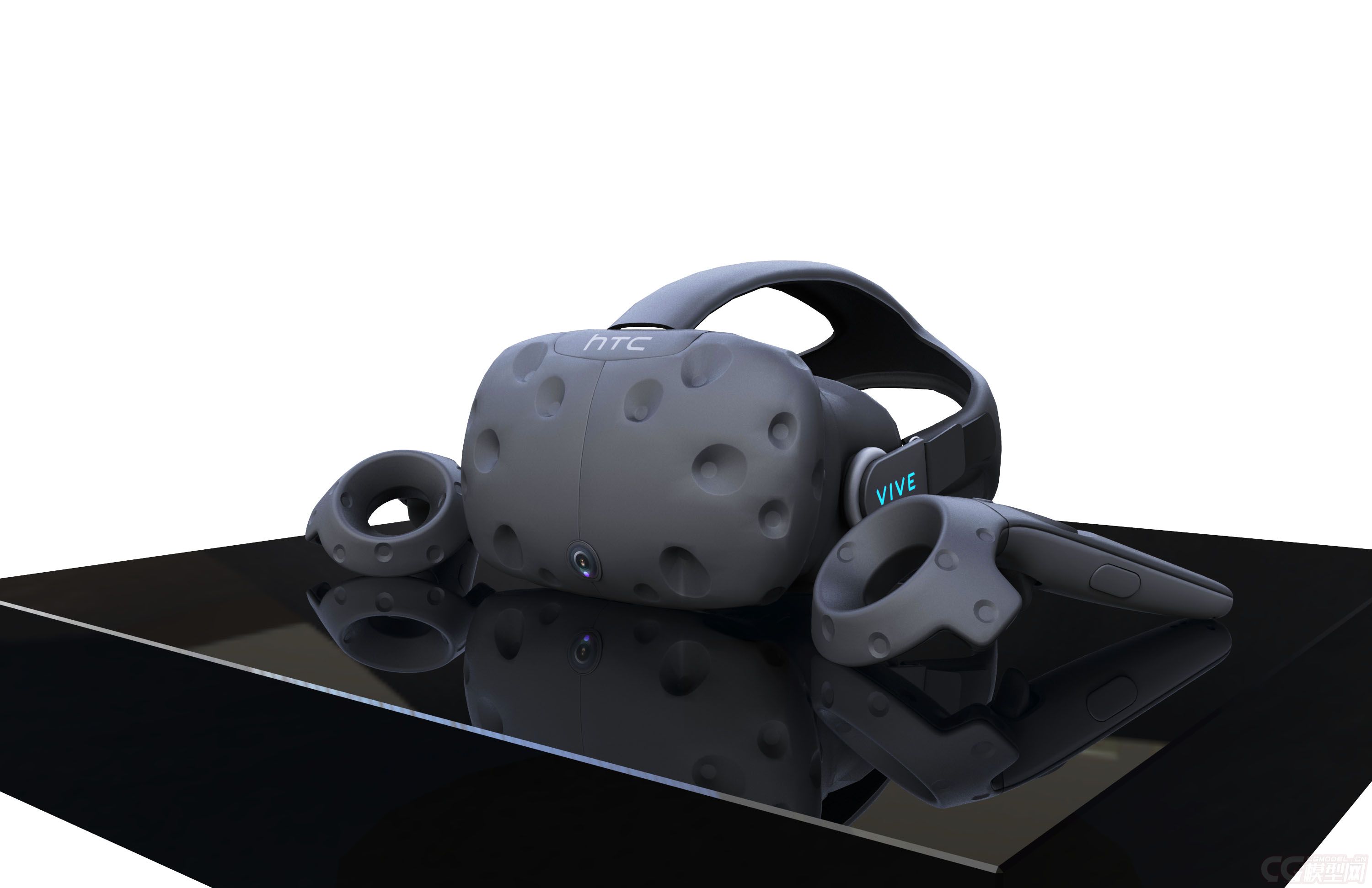 vive虚拟现实头盔 vr手柄 _963264224作品_电子电器生活电器_cg模型网