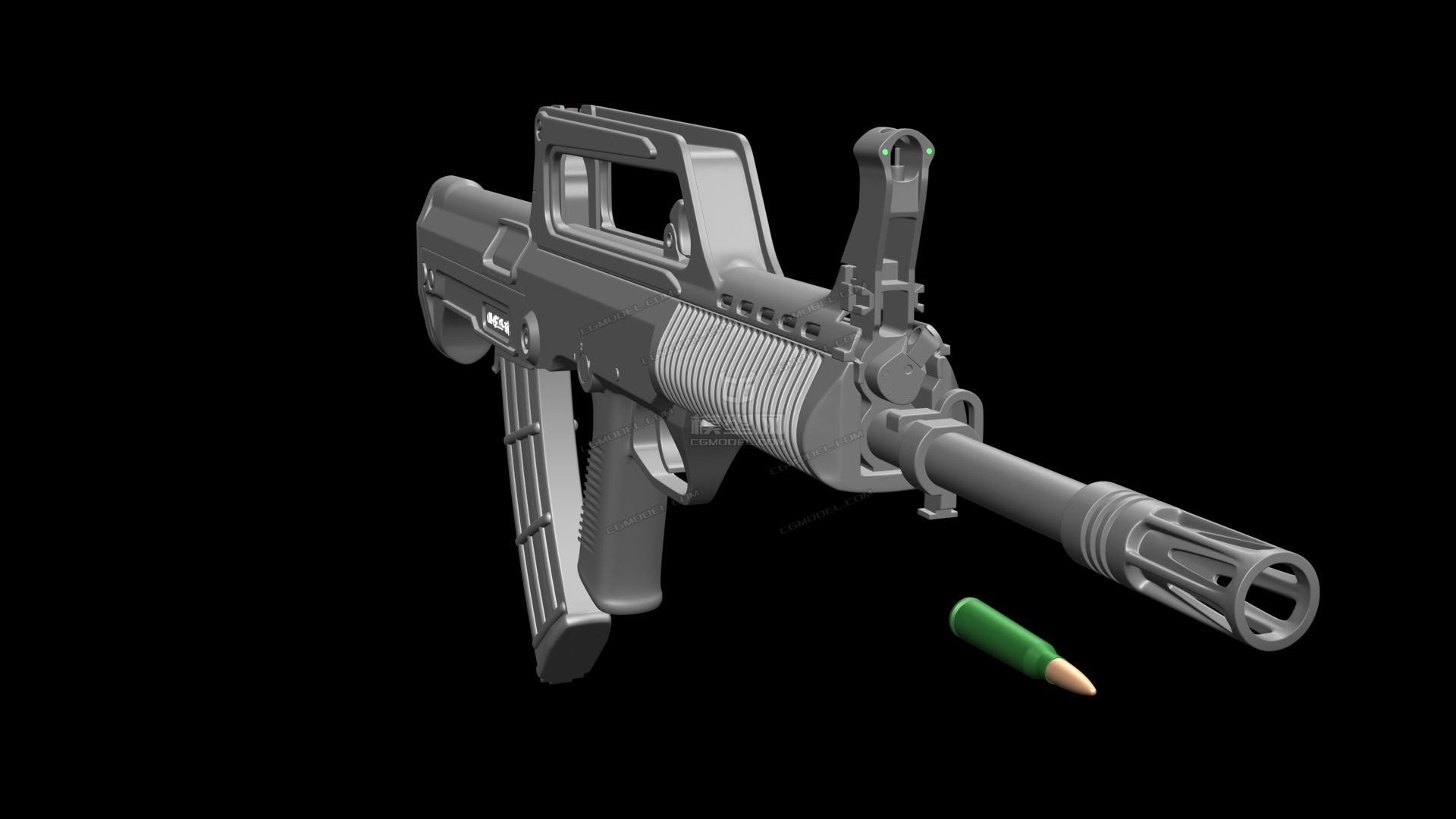 自动步枪95式 枪械模型-枪械模型模型库-3ds Max(.max)模型下载-cg模型网