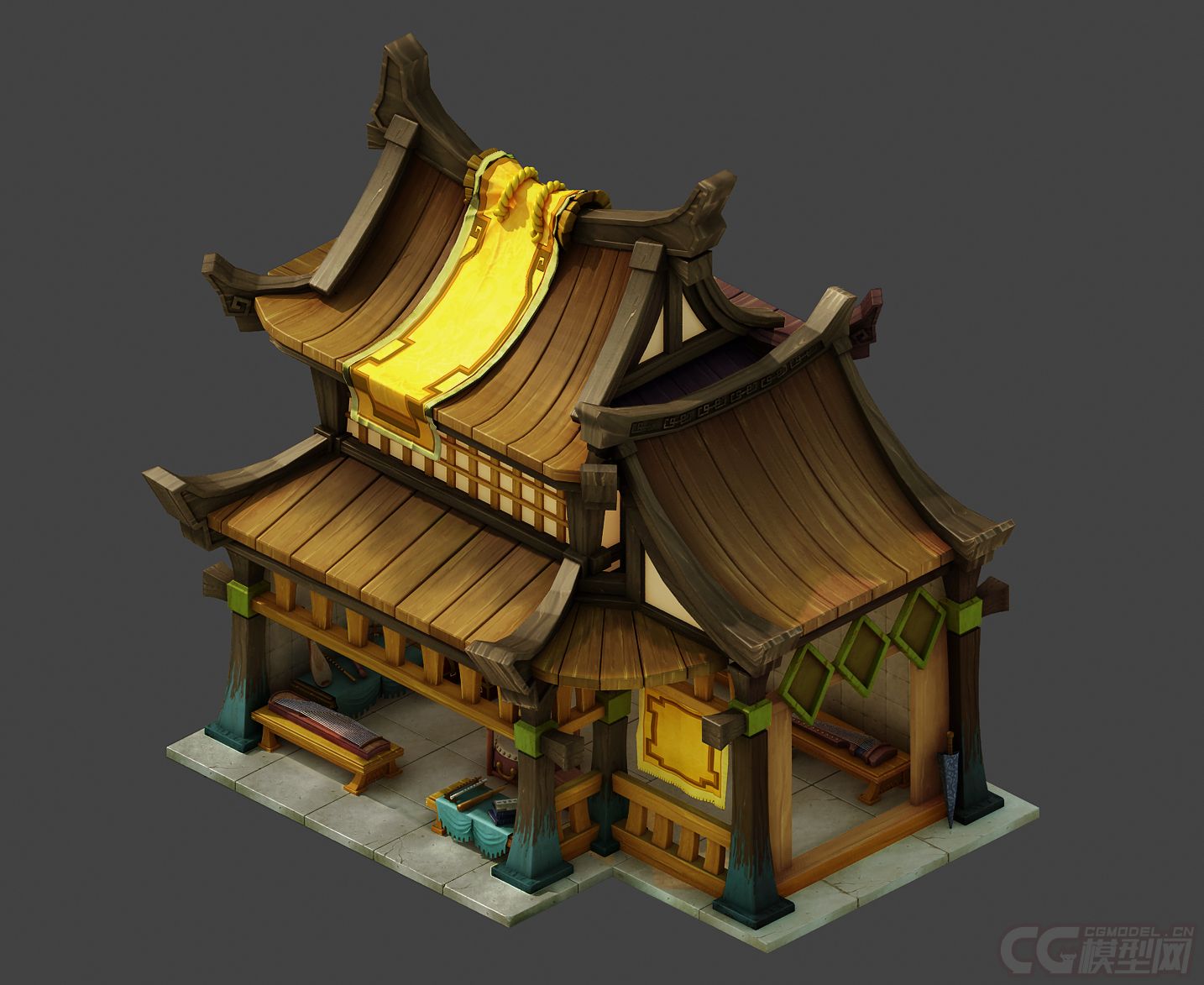 古代城镇建筑 乐坊  坊间 乐器商店  乐器坊