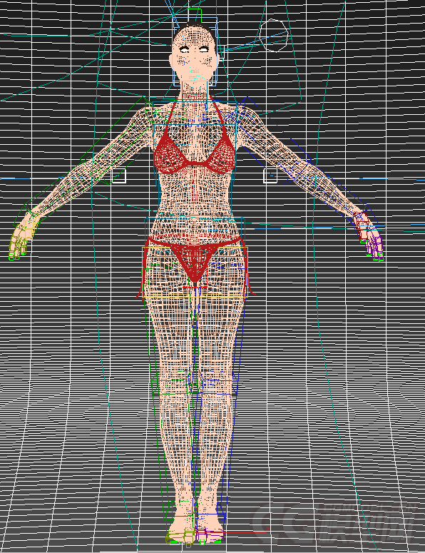 一个穿着比基尼的美女模型可3d打印