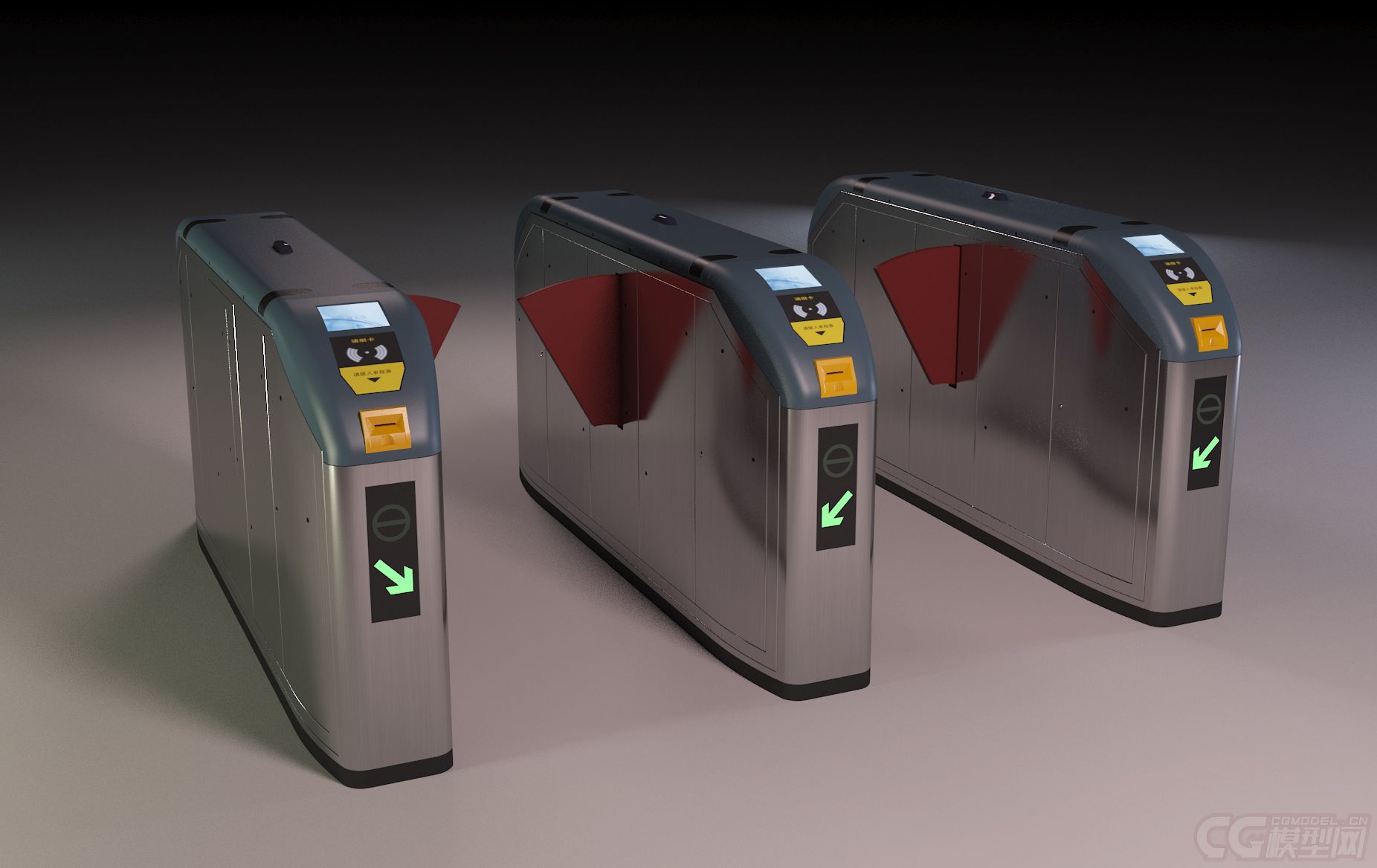 照片级-地铁进站闸机