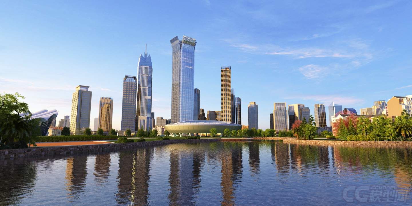 温州市置信广场 著名建筑完整场景