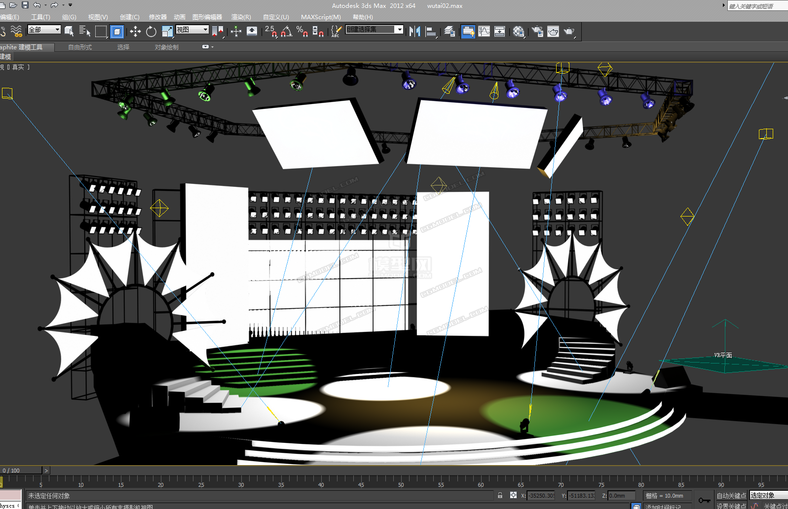 舞美设计 舞台效果模型-现代场景模型库-模型下载-cg模型网