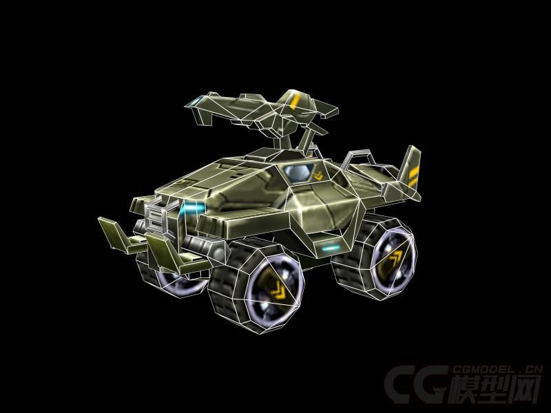 手绘攻击战车q版装甲车卡通军用悍马