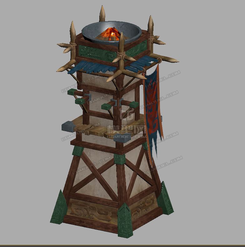 烽火台,火盆,哨塔-cg模型网(cgmodel)-让设计更有价值!