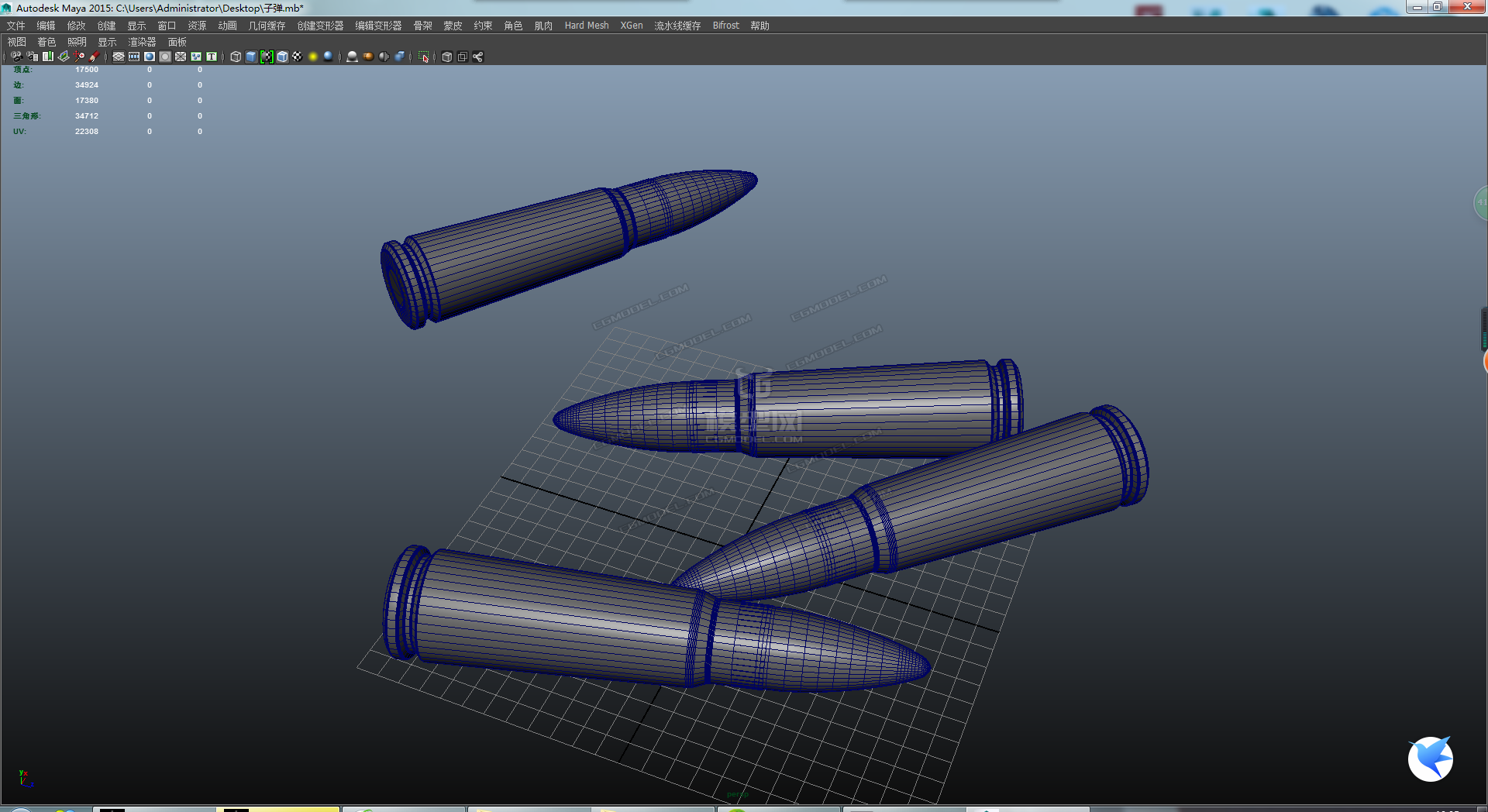 几种子弹模型模型-枪械模型模型库-3ds Max(.max)模型下载-cg模型网