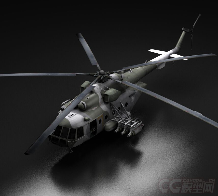 米-171 俄罗斯直升机 武装直升机 军_小寒冰作品_武器冷兵器_cg模型网