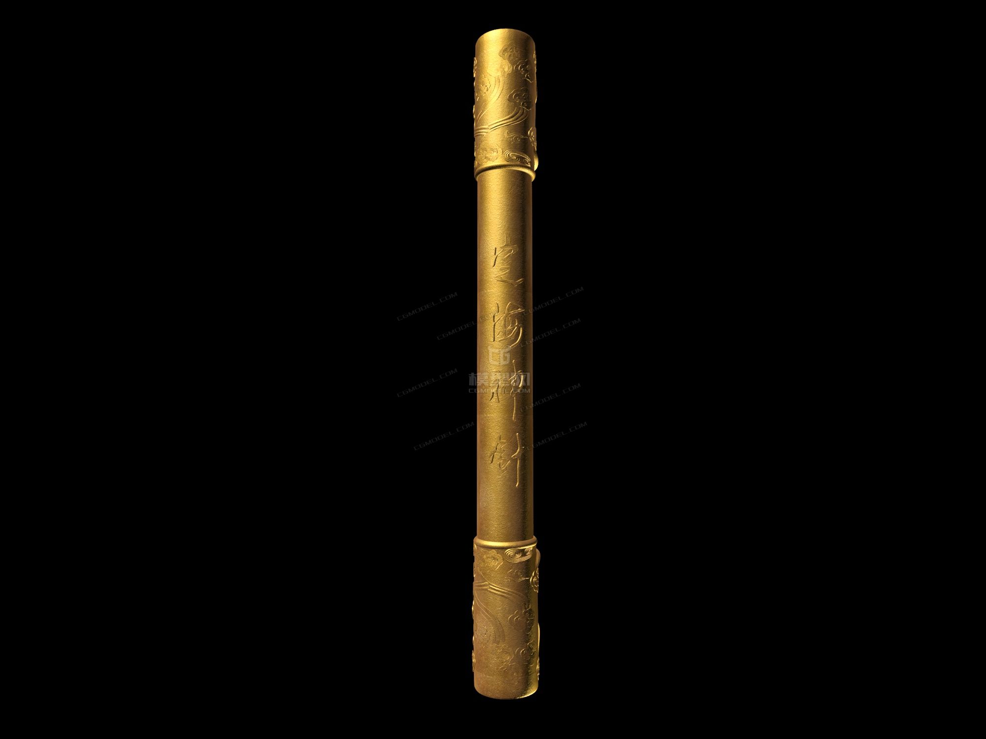 如意金箍棒 定海神针 铁棒 棍棒 武器 _美院扫地姑作品_武器冷兵器武器冷兵器_cg模型网