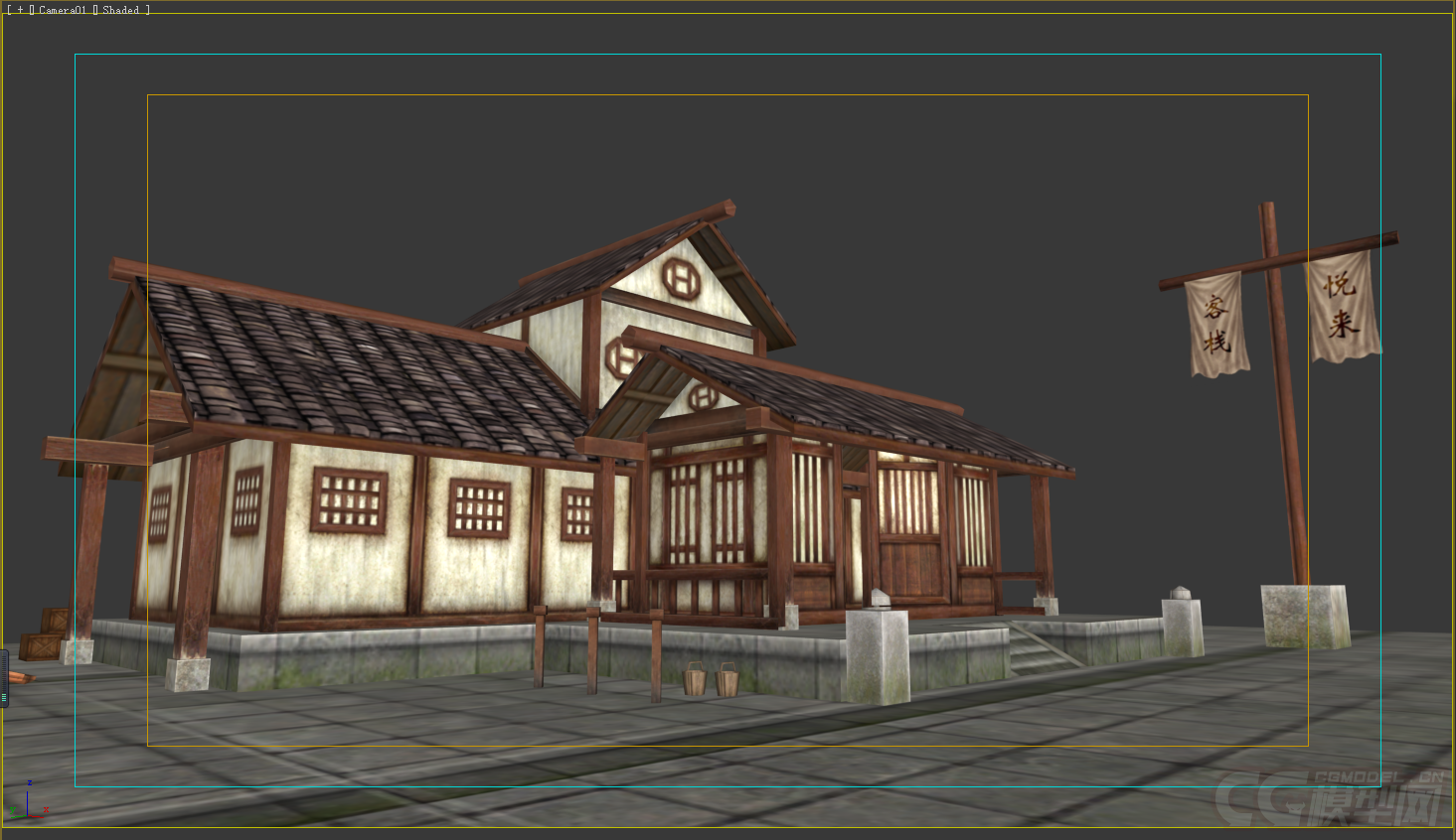 客栈max9_cjh_68作品_场景自然场景_cg模型网