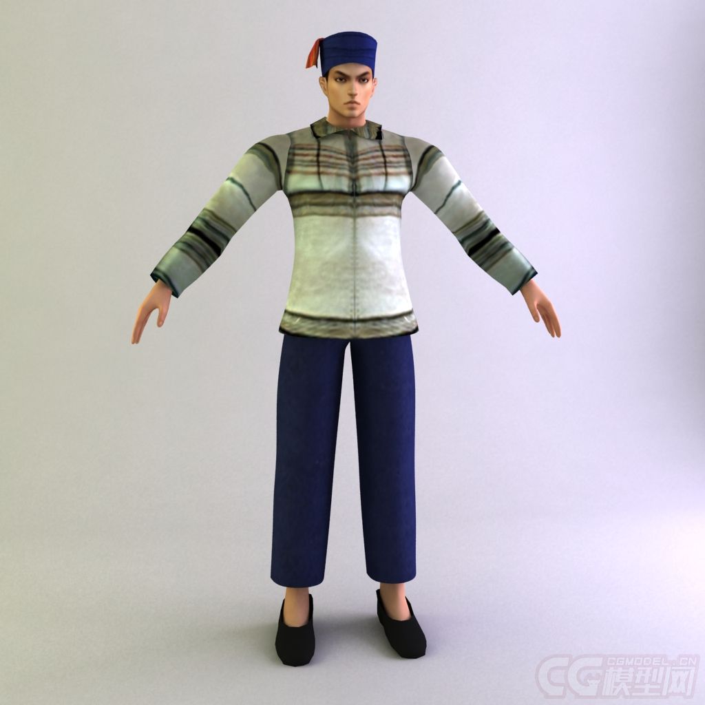 基诺族男士服装 少数民族模型_服饰作品_人物男人_cg模型网