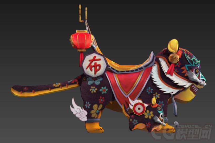 戏曲老虎坐骑布老虎坐骑虎王坐骑座驾舞狮子坐骑怀旧的布老虎布老虎