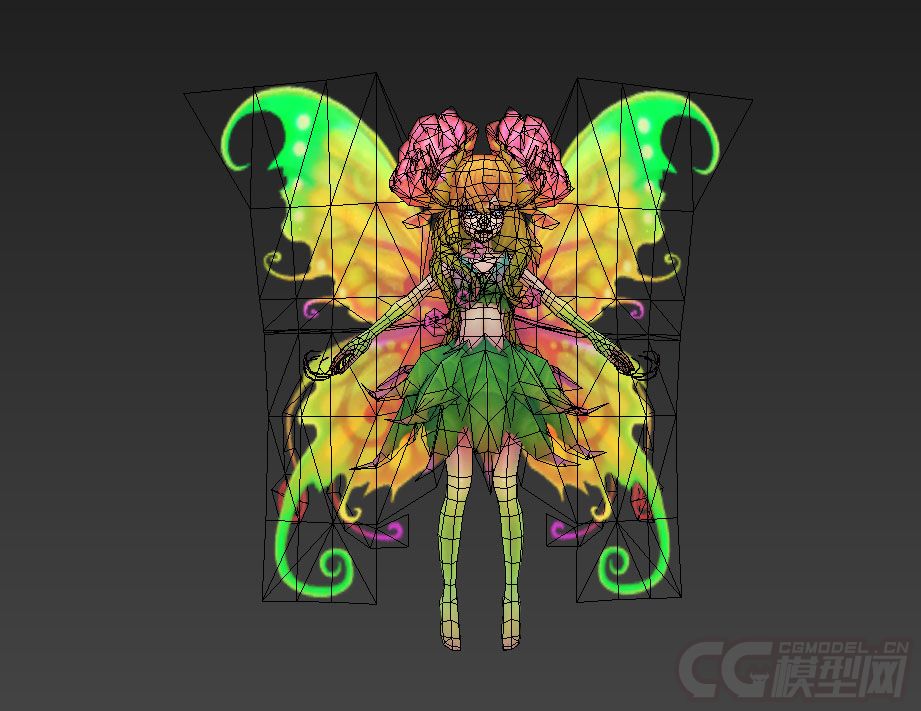 蝴蝶仙子仙女花仙子精灵_神抖抖作品_人物异形怪物_cg模型网