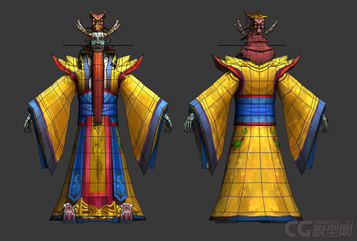 东海龙王老龙王爷模型-老人-男模型库-3ds Max(.max)模型下载-cg模型网